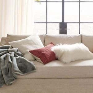 Pottery Barn Journey Chenille Jacquard Lumbar Pillow Cover 16 x 26” NWOT